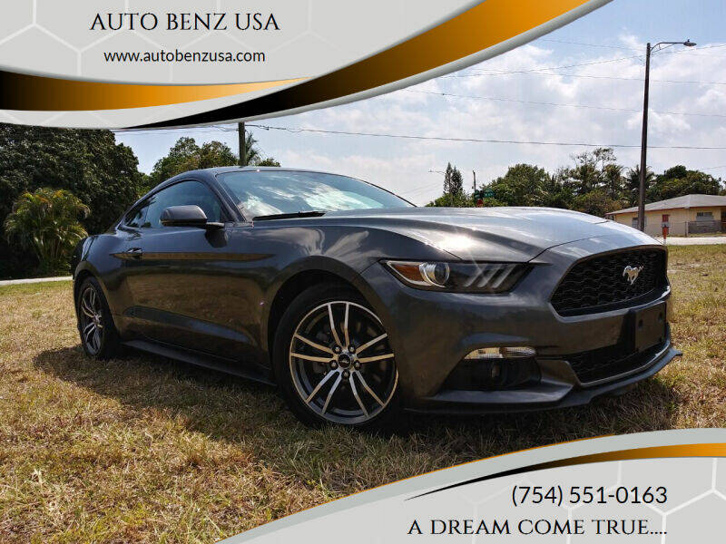 2015 Ford Mustang for sale at AUTO BENZ USA in Fort Lauderdale FL