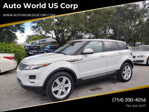 2015 Land Rover Range Rover Evoque for sale at Auto World US Corp in Plantation FL