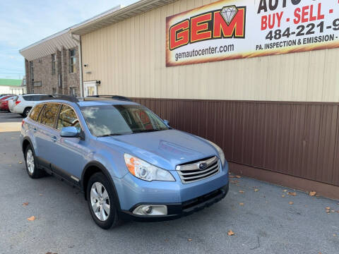 2012 Subaru Outback for sale at Gem Auto Center in Allentown PA