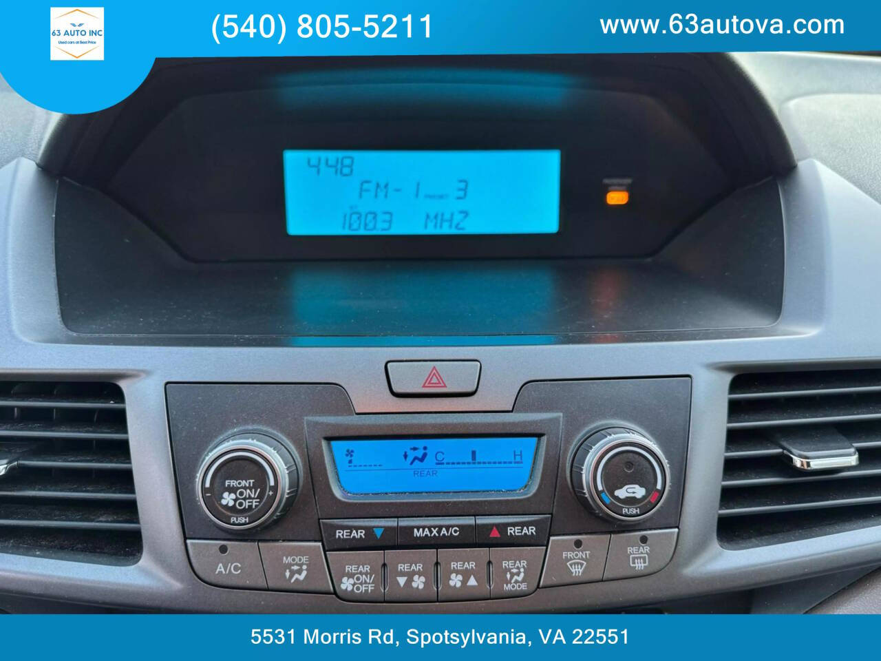 2012 Honda Odyssey for sale at 63 Auto Inc in Spotsylvania, VA