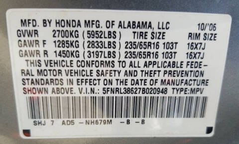 2007 Honda Odyssey EX-L