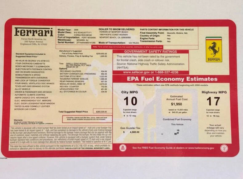 2005 Ferrari 612 Scaglietti