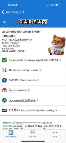 2003 Ford Explorer Sport Trac XLT