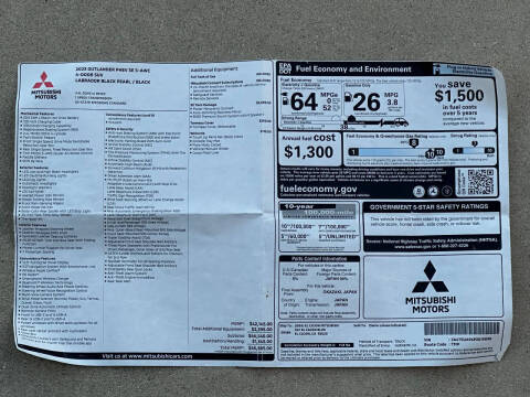 2023 Mitsubishi Outlander PHEV SE