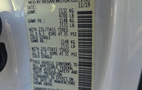 2019 Nissan Frontier S