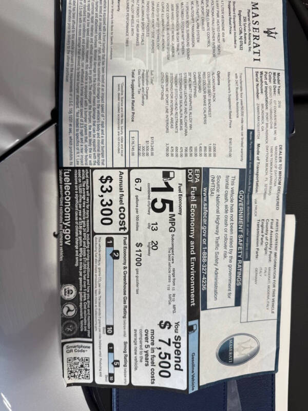 2016 Maserati GranTurismo Sport