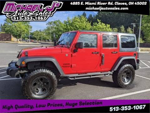2013 Jeep Wrangler Unlimited for sale at MICHAEL J'S AUTO SALES in Cleves OH
