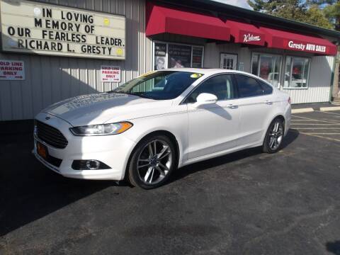 2015 Ford Fusion for sale at GRESTY AUTO SALES in Loves Park IL