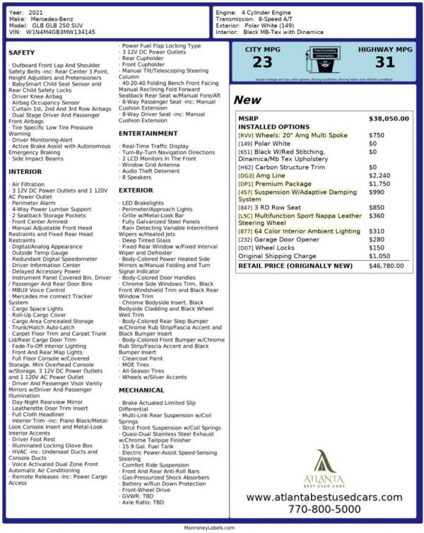 2021 Mercedes-Benz GLB GLB 250