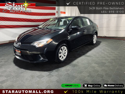 2016 Toyota Corolla for sale at STAR AUTO MALL 512 in Bethlehem PA
