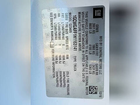 2017 Chevrolet Express 2500