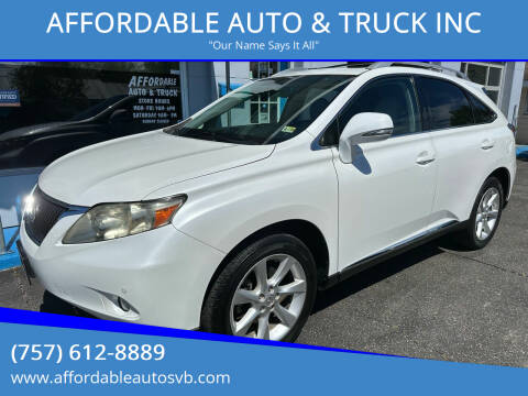 2012 Lexus RX 350 for sale at AFFORDABLE AUTO & TRUCK INC in Virginia Beach VA