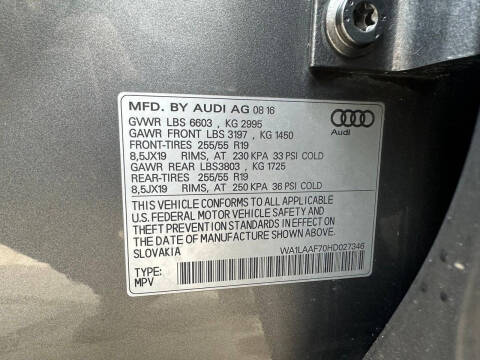 2017 Audi Q7 3.0T quattro Premium Plus