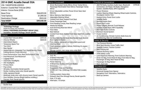 2014 GMC Acadia Denali