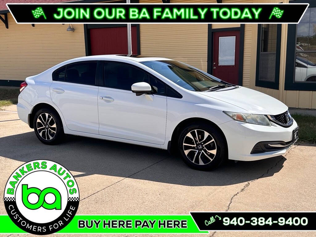 2015 Honda Civic for sale at BANKERS AUTOS in Denton, TX