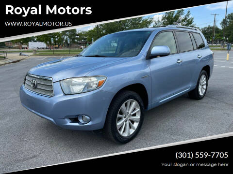 2009 Toyota Highlander Hybrid for sale at Royal Motors in Hyattsville MD