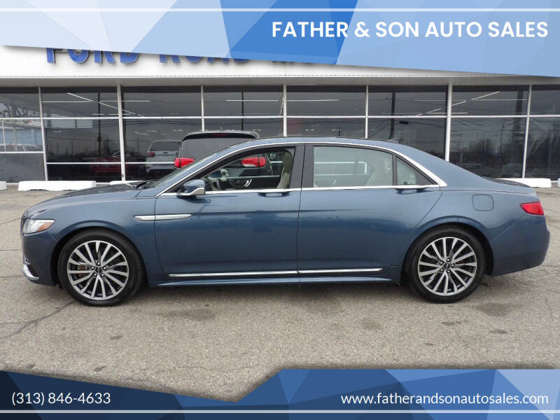 2018 Lincoln Continental for sale at Father & Son Auto Sales in Dearborn MI