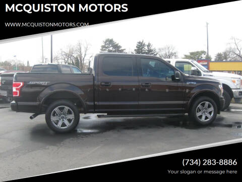 2018 Ford F-150 for sale at MCQUISTON MOTORS in Wyandotte MI