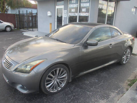 2012 Infiniti G37 Convertible for sale at K & V AUTO SALES LLC in Hollywood FL