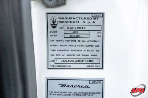 2017 Maserati GranTurismo MC