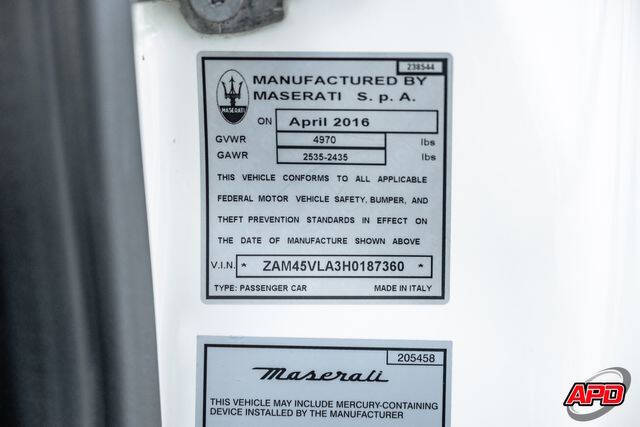 2017 Maserati GranTurismo MC