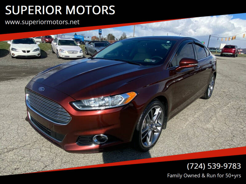 2016 Ford Fusion for sale at SUPERIOR MOTORS in Latrobe PA