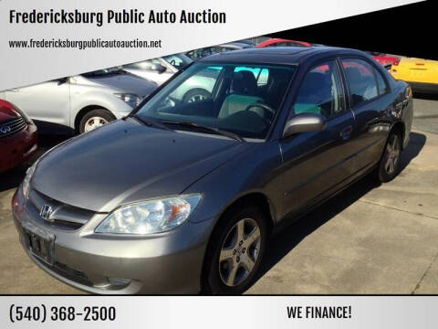 2005 Honda Civic for sale at FPAA in Fredericksburg VA