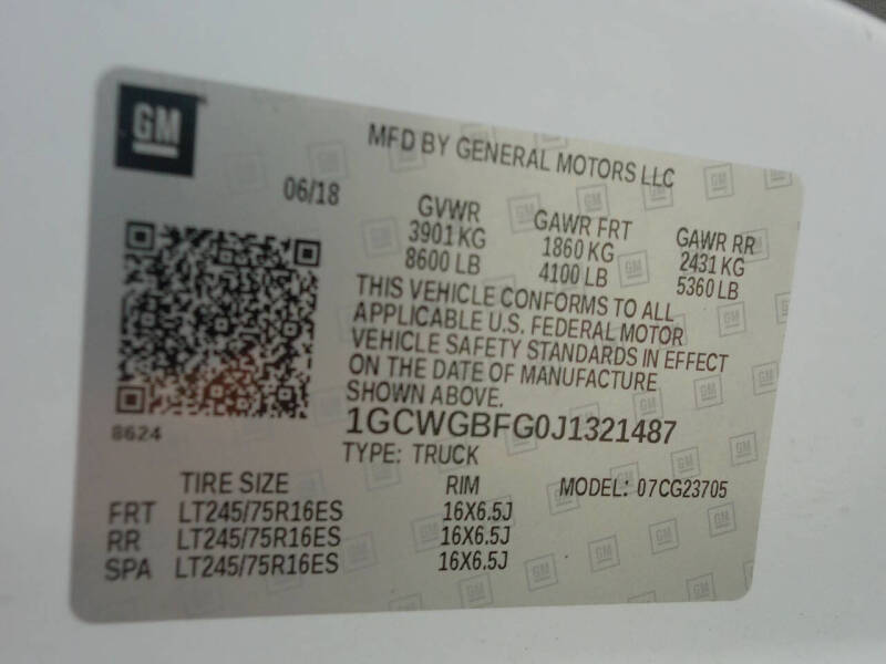 2018 Chevrolet Express 2500