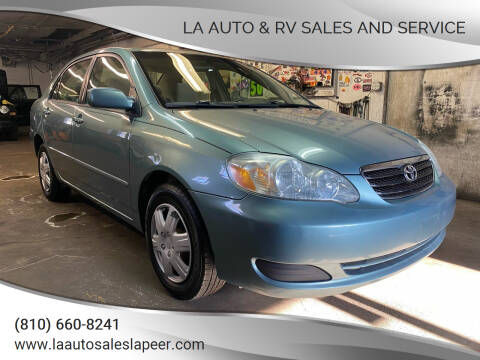 2005 Toyota Corolla for sale at LA Auto & RV Sales and Service in Lapeer MI