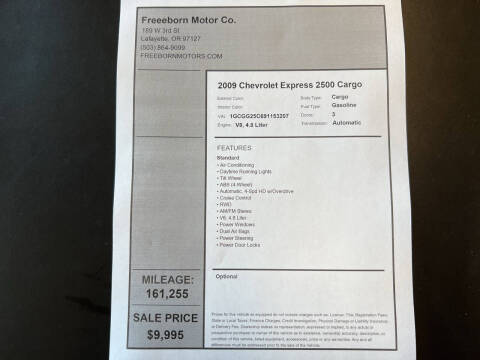 2009 Chevrolet Express 2500