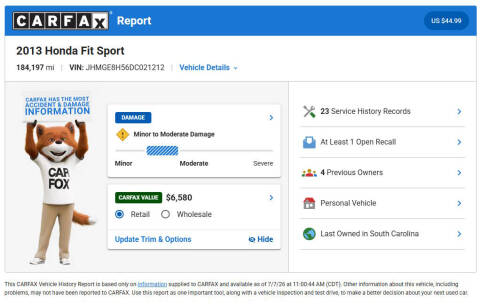 2013 Honda Fit Sport