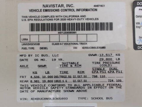 2020 IC Bus CE Series