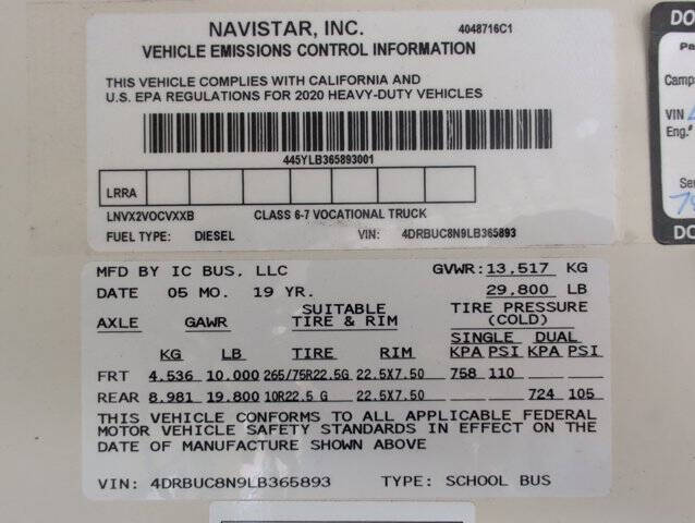 2020 IC Bus CE Series