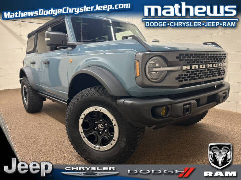 2022 Ford Bronco for sale at MATHEWS DODGE INC in Marion OH