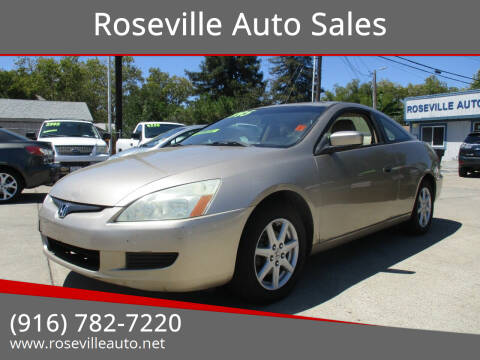 2004 Honda Accord for sale at Roseville Auto Sales in Roseville CA