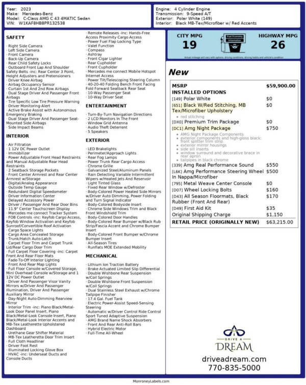 2023 Mercedes-Benz C-Class AMG C 43