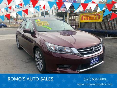 2014 Honda Accord for sale at ROMO'S AUTO SALES in Los Angeles CA