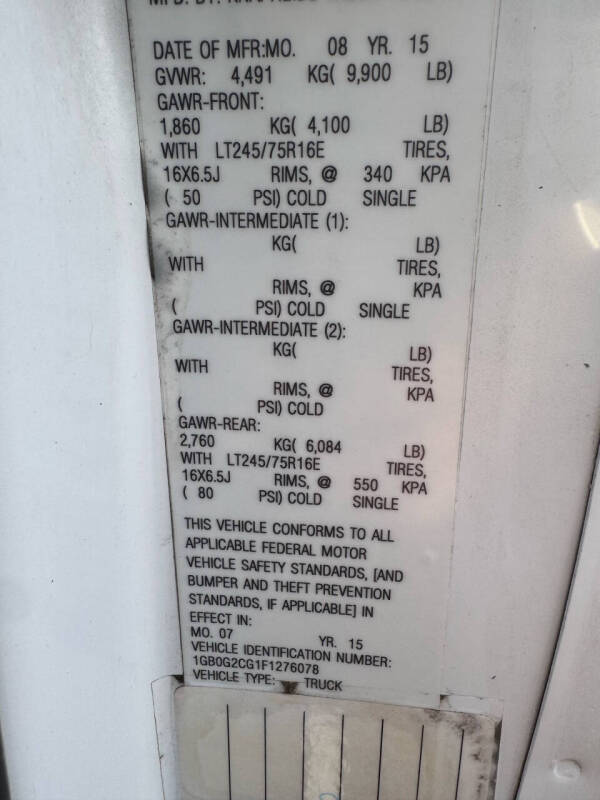 2015 Chevrolet Express 3500