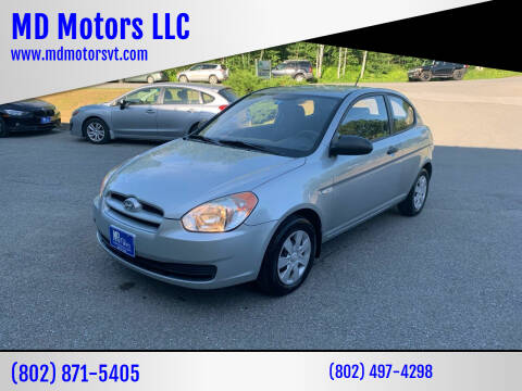 2007 Hyundai Accent for sale at MD Motors LLC in Williston VT