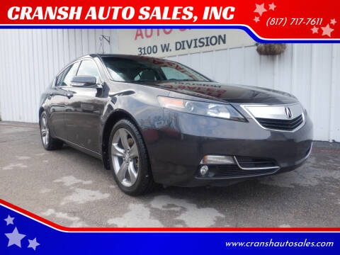 2012 Acura TL for sale at CRANSH AUTO SALES, INC in Arlington TX