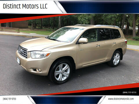 2008 Toyota Highlander for sale at Distinct Motors LLC in Mechanicsville VA