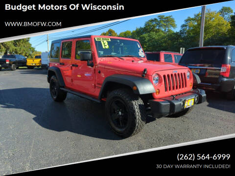 2013 Jeep Wrangler Unlimited for sale at Budget Motors of Wisconsin in Racine WI