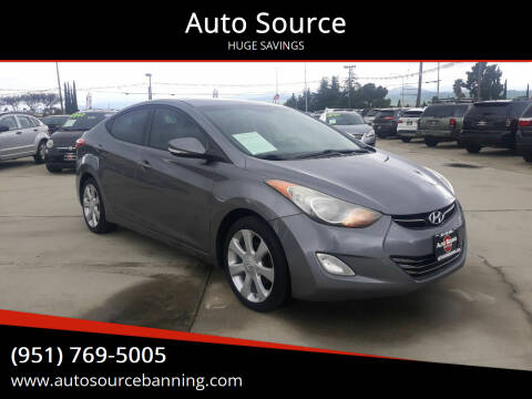 2012 Hyundai Elantra for sale at Auto Source in Banning CA