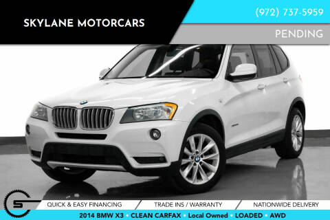 2014 BMW X3 for sale at Skylane Motorcars in Carrollton TX