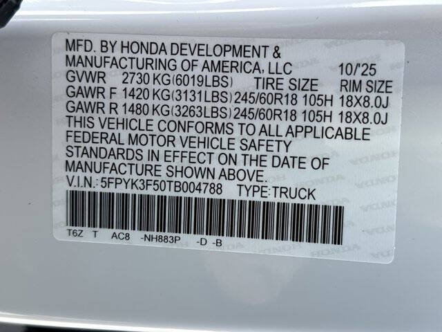 2026 Honda Ridgeline RTL