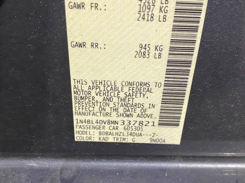 2021 Nissan Altima 2.5 SV