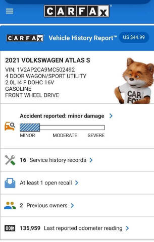 2021 Volkswagen Atlas S