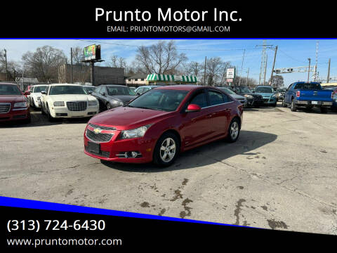 2012 Chevrolet Cruze for sale at Prunto Motor Inc. in Dearborn MI