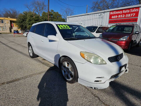 2004 Toyota Matrix for sale at McKinney Auto Sales in Mckinney TX