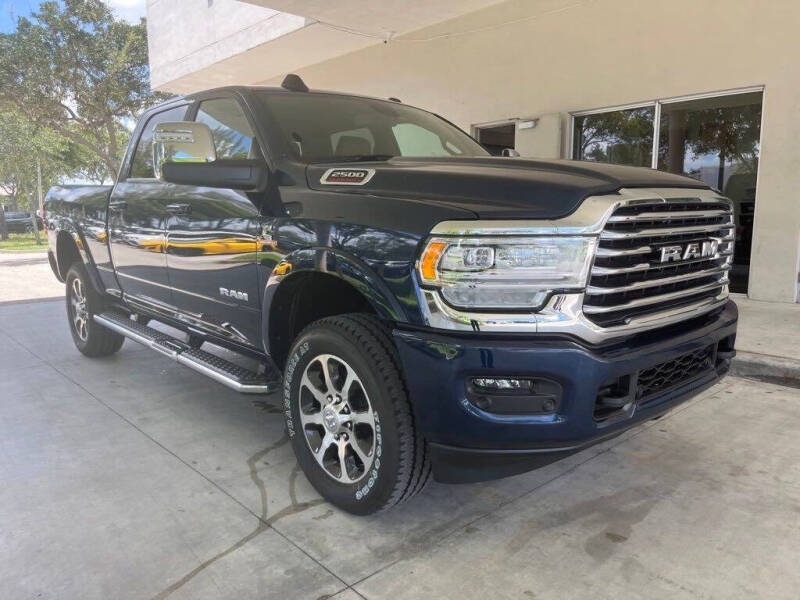 Used 2023 RAM Ram 2500 Pickup Laramie Longhorn with VIN 3C6UR5GLXPG646776 for sale in Davie, FL